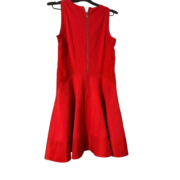 Ted Baker‎ Dress Size 3 Red Orange fit And Flare Sleeveless - Picture 2 of 10